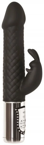 Black Diamond Silicone Rabbit Vibrator — image 5 of 8