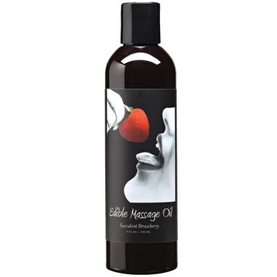 Earthly Body Earthly Body Hemp Edible Massage Oil 8 oz Strawberry