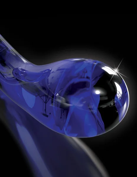 Icicles No. 89 Blue Glass Anal Dildo with Suction Cup by Pipedream Products