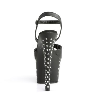 7 inch Rhinestone Studded Ankle Strap P F Sandal