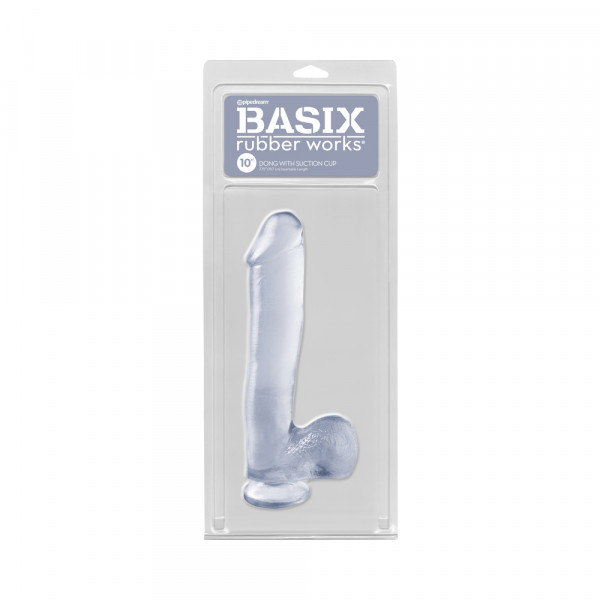Basix Dong Suction Cup 10 Inch Clear