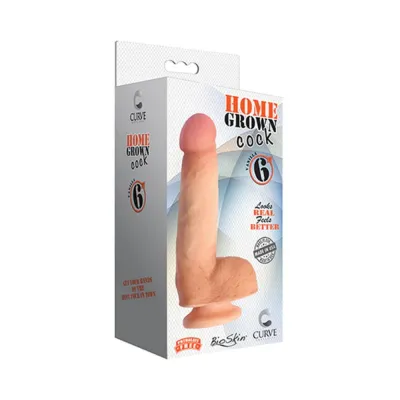 Home Grown Cock Bioskin 6 inches Beige