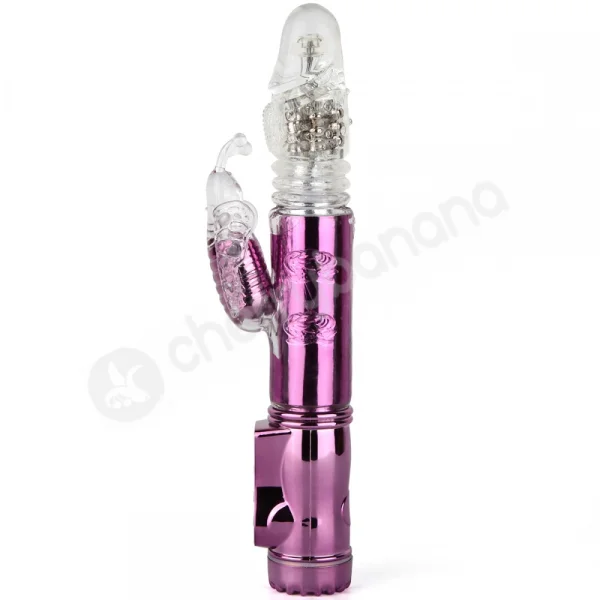 Cherry Banana Butterfly Lover Thrusting 42 Function Purple Vibrator
