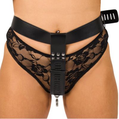 Bondara Women s Faux Leather Chastity Belt