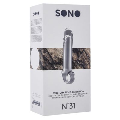 N031 STRETCHY PENIS EXTENSION BLACK SONO