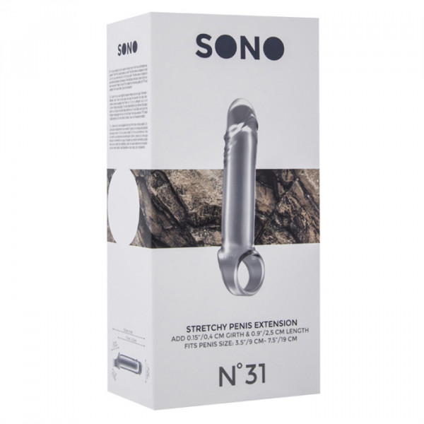 N031 STRETCHY PENIS EXTENSION BLACK SONO