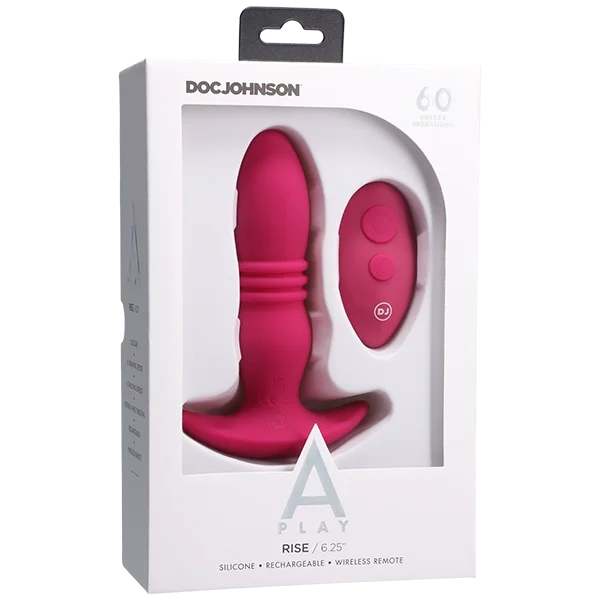 Doc Johnson A-Play Rise Rechargeable Anal Plug with Remote