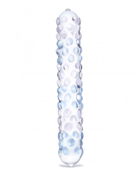 Glas 7" Purple Rose Nubby Dildo