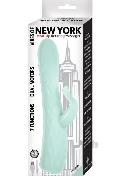 Vibes Of New York Heat-up Rotating Massager Aqua