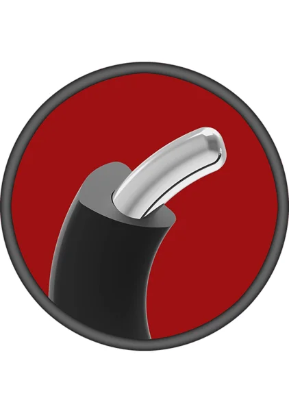 KINK Silicone-Covered Metal Cock Ring - 50mm