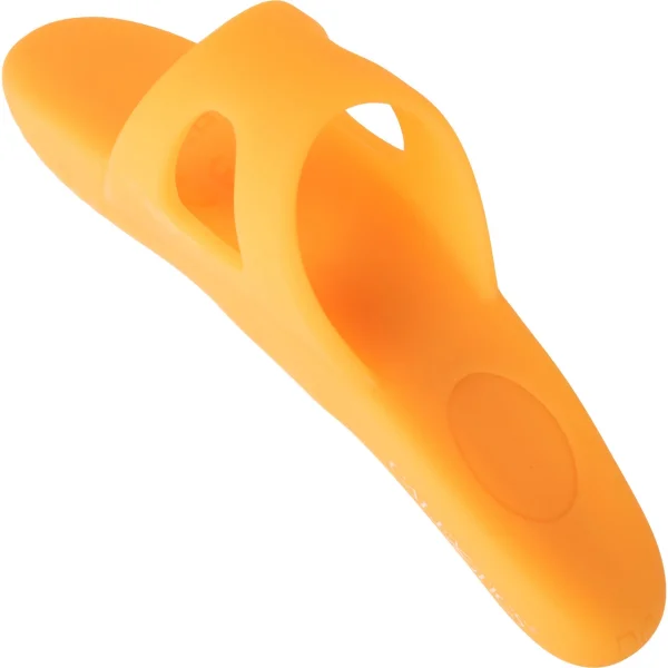 Neon Vibes - The Pleasure Vibe Rechargeable Silicone Finger Vibrator By CalExotics - Orange