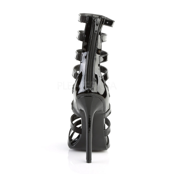 5 inches Heel Closed Back Strappy Cage Sandal, Back Zip — image 4 of 4