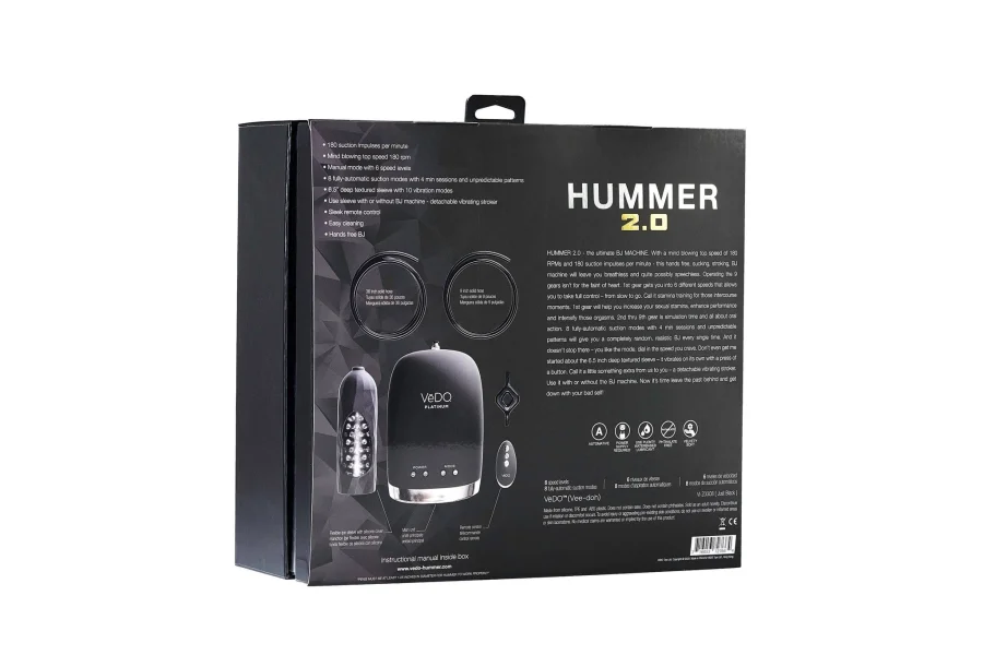 Vibrating Masturbator - Hummer 2.0 - Ultimate Bj Machine - VeDO