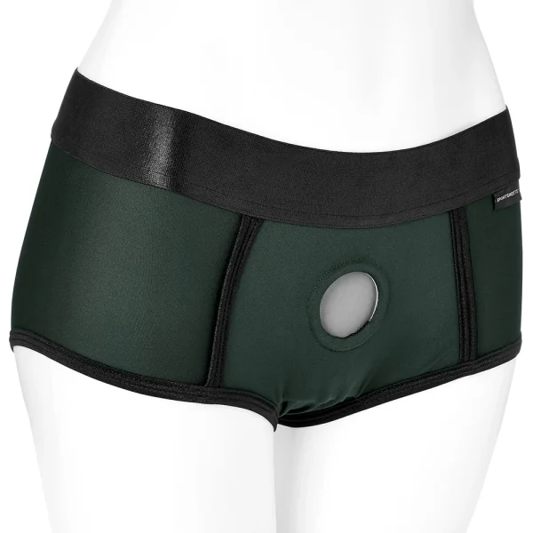 EM.EX. Active Harness Wear - Fit Strap-On Harness Brief By Sportsheets - Gray, XX-Large - Waists 34" to 37"