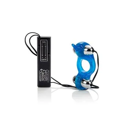 Diving Dolphin Vibrating Love Ring Blue