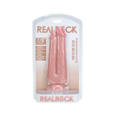 Couples Dildos Realrock Two In One 7 In 8 In Dildo Beige