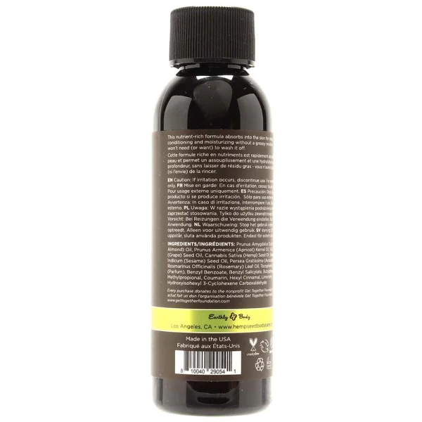 Hemp Seed Massage Oil 2oz/60ml