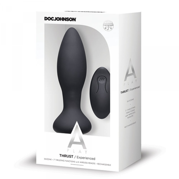 Doc Johnson A Play Thrust Experienced Rechargeable Silicone Anal Plug w/Remote