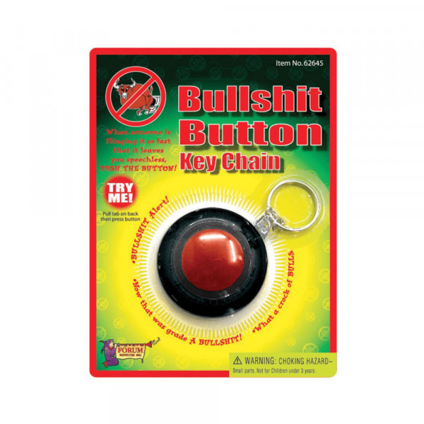 Bullshit Button Key Chain