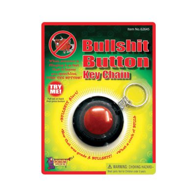 Bullshit Button Key Chain