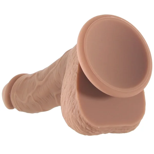 Silicone Studs Realistic 6.25" Suction Cup Dildo - Caramel