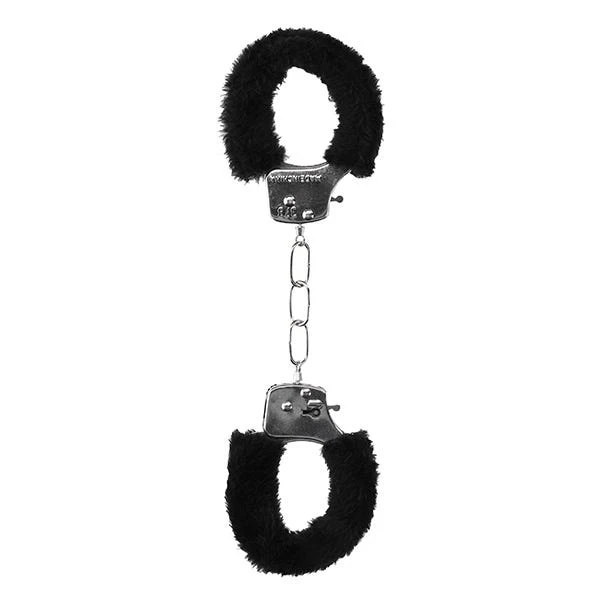Ouch Pleasure Furry Metal Handcuffs