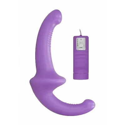 Ouch Vibrating Silicone Strapless Strap On Purple