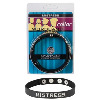 Wordband Collar Mistress Black