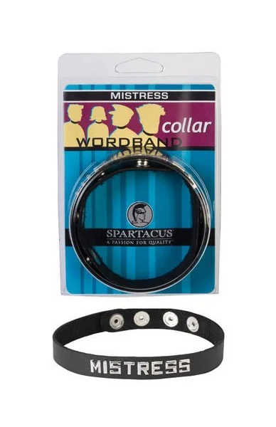 Wordband Collar - Mistress - Black