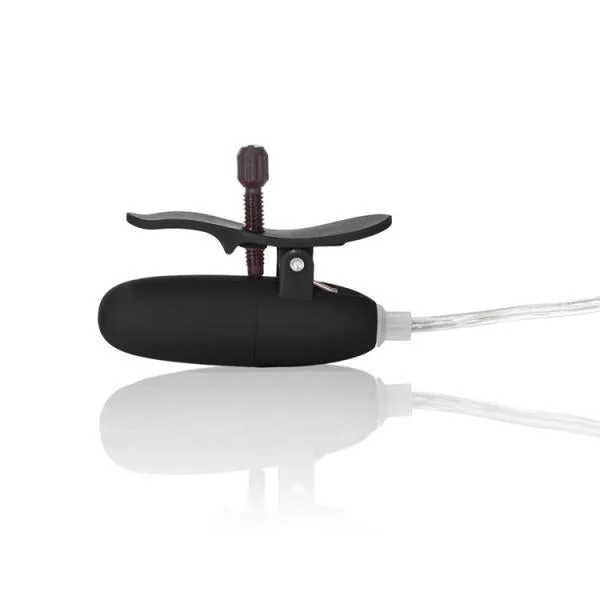 Advanced Vibrating Heated Nipple Teasers Black