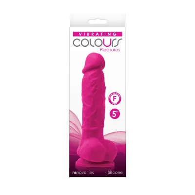 NS Novelties Colours 5 Vibrating Pink Dildo