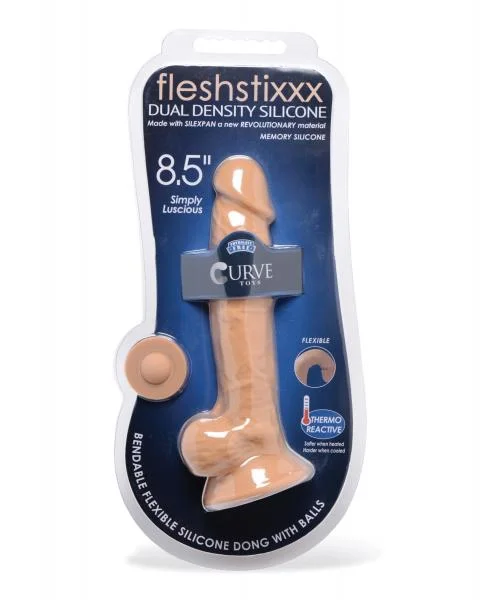 Curve Novelties Fleshstixxx 8.5" Dildo W/balls - Tan