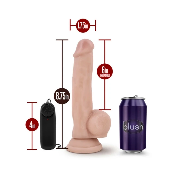 Dr. Skin - Dr. Jay - 8.75in Vibrating Cock With Suction Cup - Vanilla — image 9 of 11