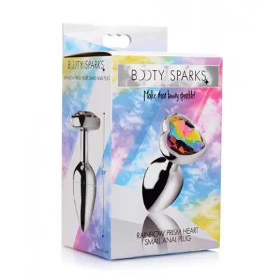 Bootysparks Rainbow Prism Heart Anal Plug Small