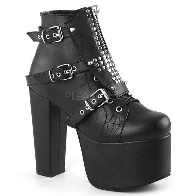 5 1 2 inches Heel 3 inches PF Lace Up Ankle Bootie Back Zip
