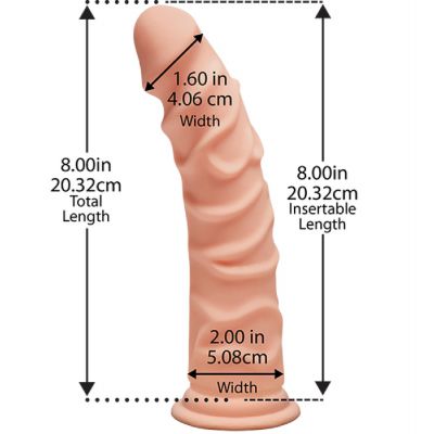 The D Ragin D 8 with Suction Cup Vanilla
