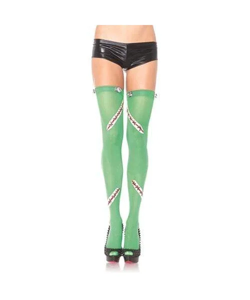 Frankie Opaque Thigh High With Bolt Detail