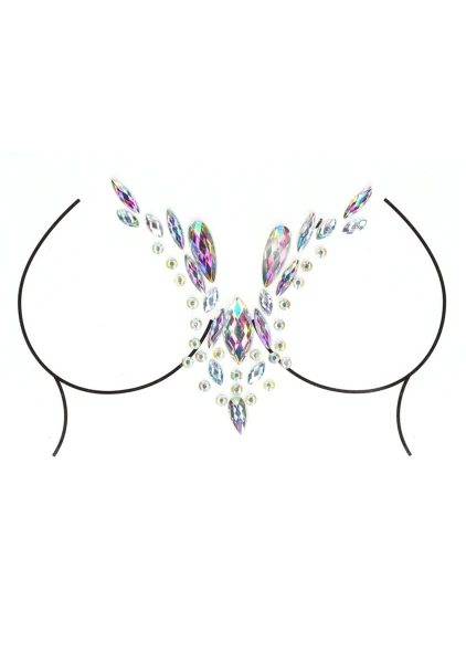 Le Desir Tie Dye Kiss Garterbelt and Dazzling Deep-V Cleavage Sticker