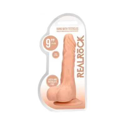 Real Rock Realistic Dildo With Balls 9 23 Cm Vanilla