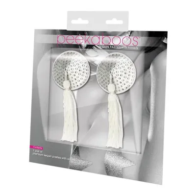 Nipple Covers With Tassels White