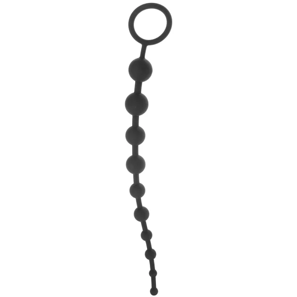 Anal Adventures Platinum Silicone 10 Anal Beads By Blush - Black