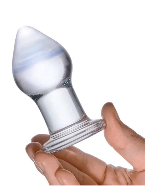 Glas Amethyst Rain Glass Butt Plug