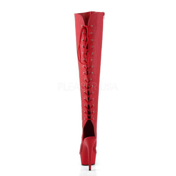 6 inches Heel, 1 3/4 inches PF Open Toe/Heel Thigh High Boot, Side Zip — image 4 of 8