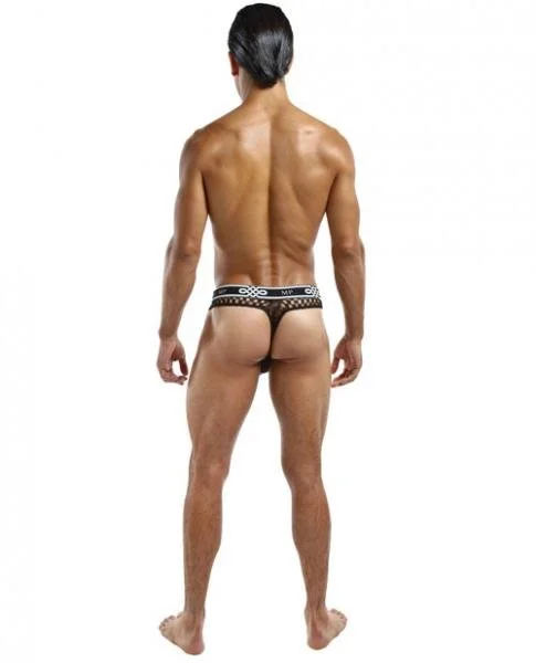 Male Power Peep Show Lo Rise Thong Black L/XL