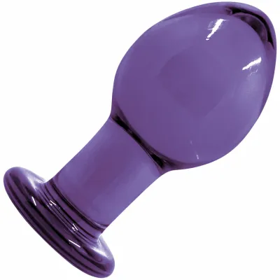 Crystal Glass Medium Butt Plug by NS Novelties Purple