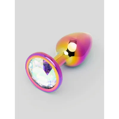 Lovehoney Jeweled Iridescent Metal Small Butt Plug 2 5 Inch