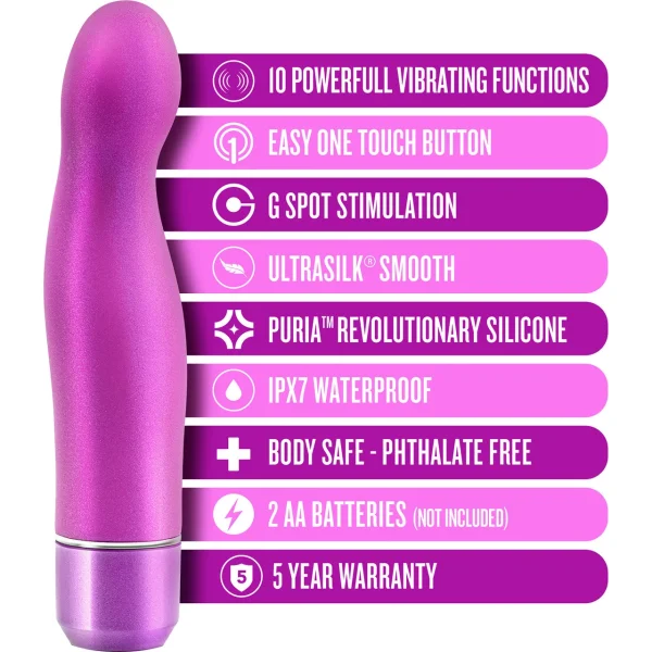 Luxe Plus Divulge Silicone Waterproof Vibrator by Blush - Purple