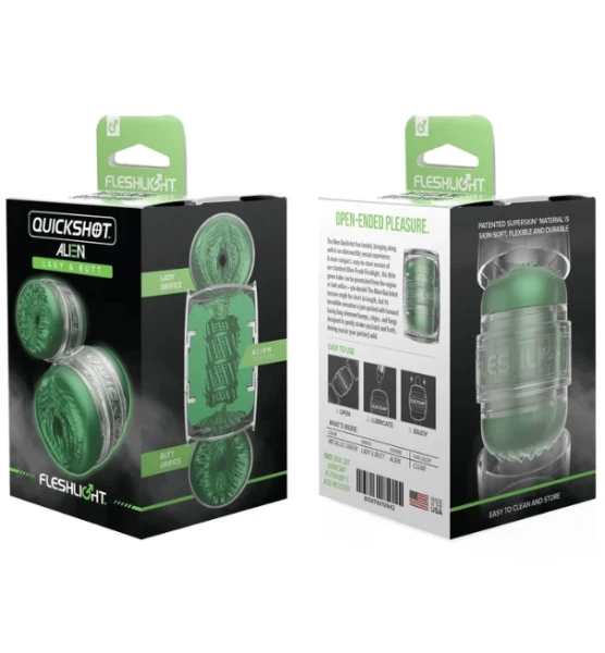 Fleshlight - Quickshot - Green Alien - Metallic Lady & Butt — image 6 of 7