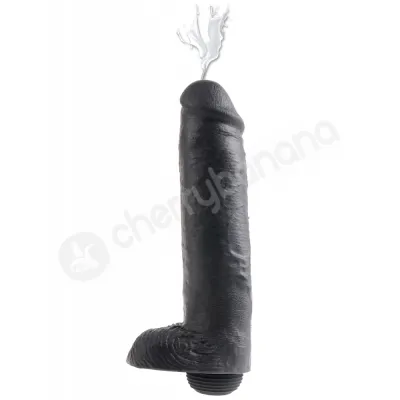 King Cock Black 11 Squirting Dong With Balls