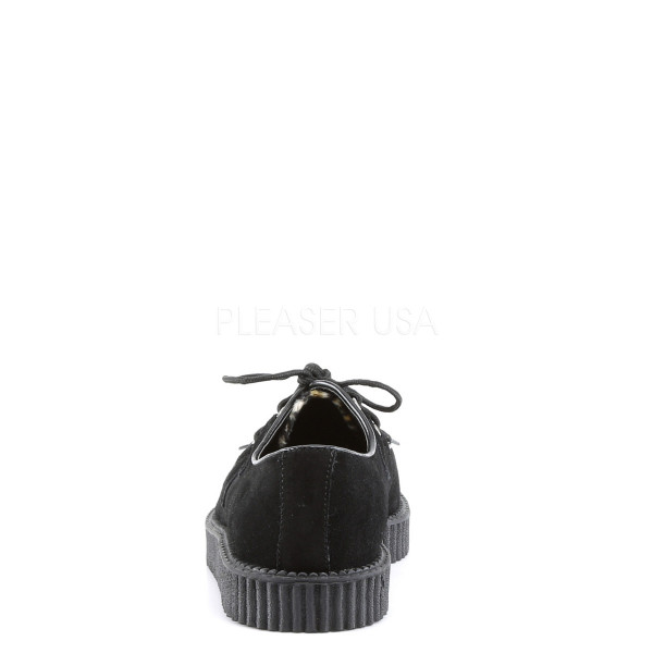 CREEPER-600 - 1" P/F Men's Rockabilly Punk Blk Suede Cheetah Fur Creeper — image 4 of 4